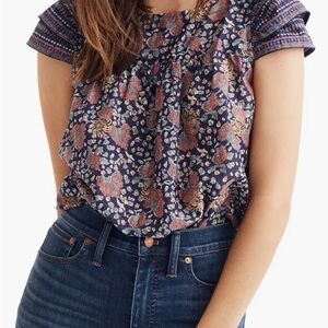 Madewell Story Top in Fan Floral Mix Size 2